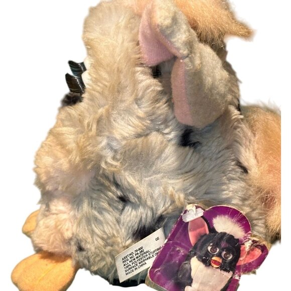 Gray Furby Model 70-800 Blue Eyes Tiger 1998 Hang Tag Tested Gift 1st Generation - Picture 4 of 10